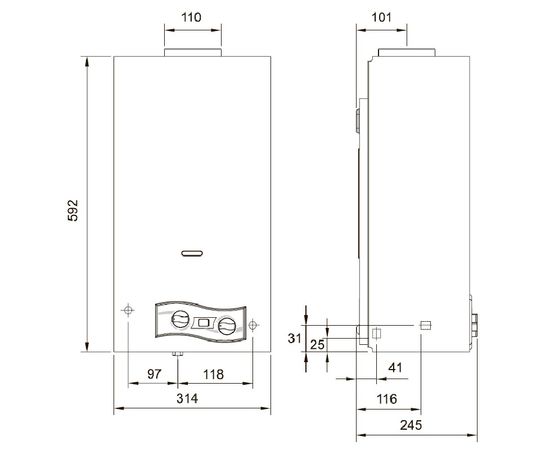 Газовая колонка Atlantic Cremona GV11 ID, изображение 5