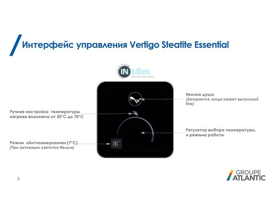 Бойлер Atlantic Vertigo Steatite Essential 80 MP-065 2F 220E-S, изображение 4