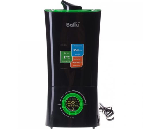 Увлажнитель воздуха Ballu UHB-205 Black/Green, изображение 2