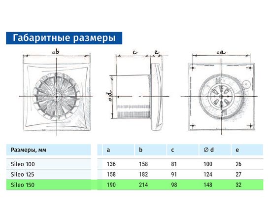 Вытяжной вентилятор Blauberg Sileo 150 ST, изображение 2