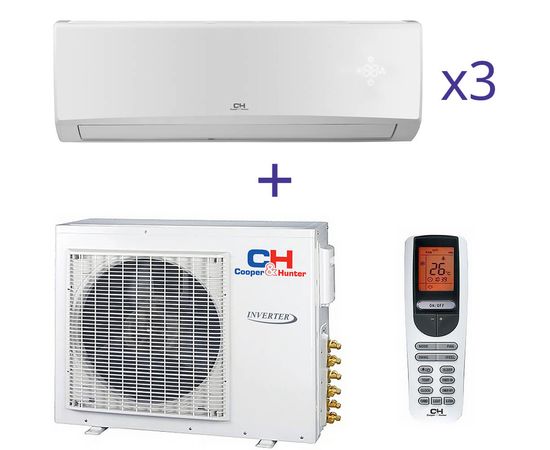 Комплект мультисплит системы Cooper&Hunter CHML-U21NK3+CHML-IW09AANK+CHML-IW07AANK*2шт.