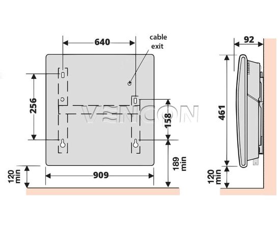 Электрический конвектор Atlantic F119 CMG TLC/M2 2500, изображение 3
