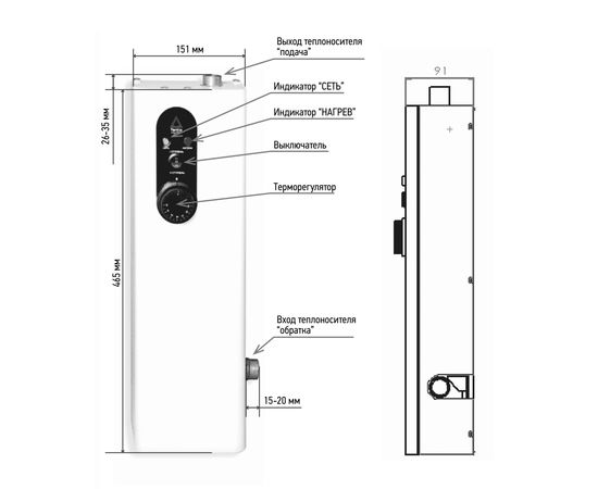 Электрический котел Tenko Мини 4,5 220, изображение 8