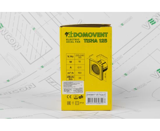 Витяжний вентилятор Домовент 125 Тиша Л, зображення 6