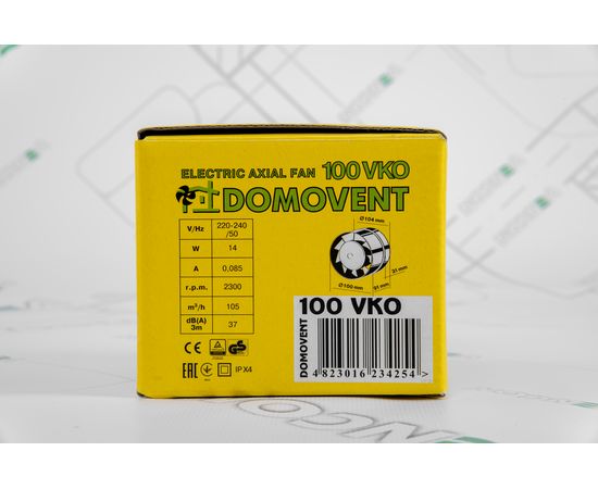 Канальний вентилятор ДОМОВЕНТ 100 ВКО, зображення 6