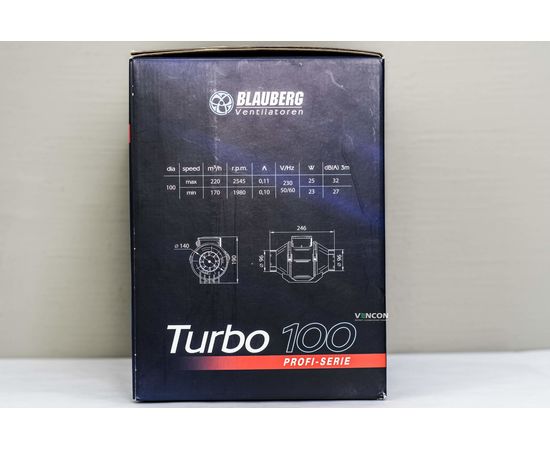 Канальный вентилятор Blauberg Turbo 100, изображение 7