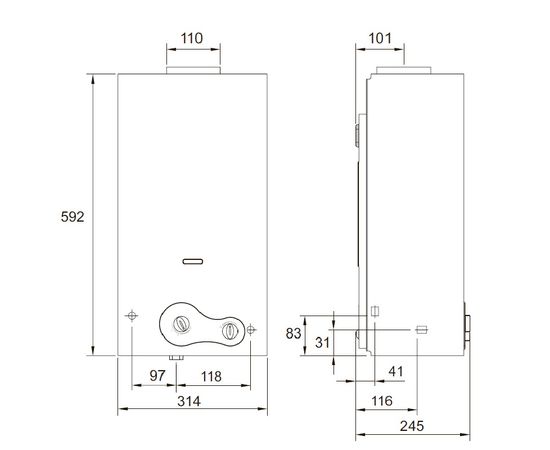 Газовая колонка Atlantic by innovita Trento Pilot MAX 11, изображение 7