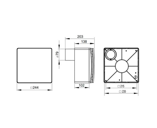 Витяжний вентилятор Вентс ВН-1 80, зображення 4
