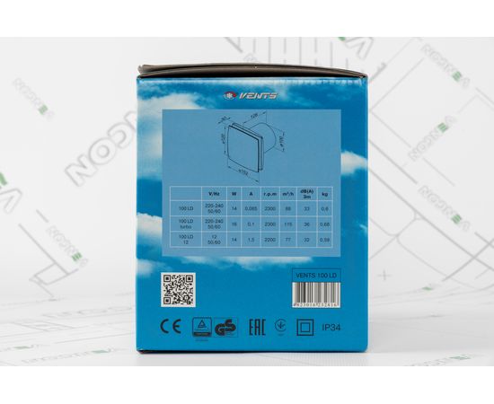 Витяжний вентилятор Вентс 100 ЛД, зображення 8