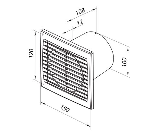 Вытяжной вентилятор Вентс 100 Силента-С, изображение 10