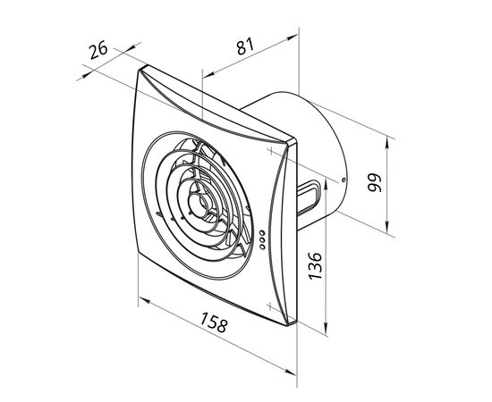 Вытяжной вентилятор Вентс 100 Квайт, изображение 13
