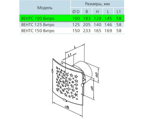 Витяжний вентилятор Вентс 100 Вітро 1, зображення 4
