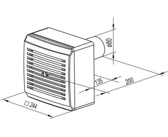 Витяжний вентилятор Вентс ВН 80 К, зображення 4