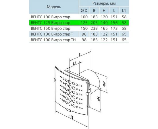 Витяжний вентилятор Вентс 125 Вітро Стар 1, зображення 4