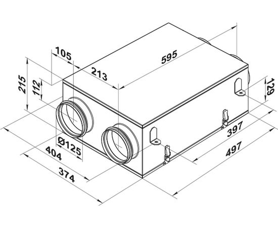 Припливно-витяжна установка Вентс ВУЕ 100 П міні, зображення 2