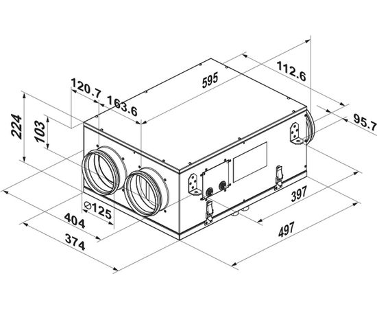 Припливно-витяжна установка Вентс ВУТ 100 П міні, зображення 2