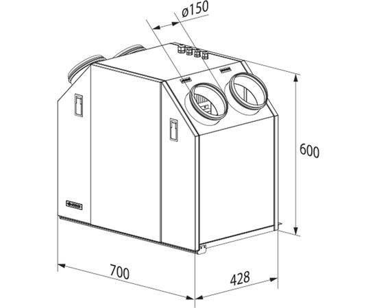 Припливно-витяжна установка Вентс ВУТ 350 ЕУ ЕС, зображення 2