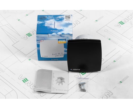 Вытяжной вентилятор Вентс 100 ЛД черный, изображение 9