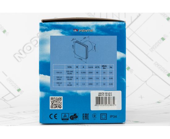 Витяжний вентилятор Вентс 100 ЛД К, зображення 7