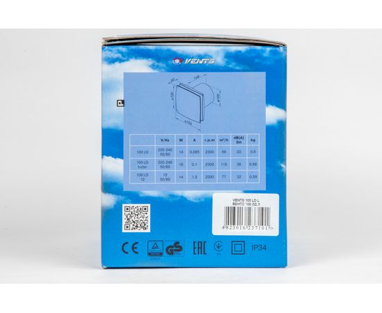 Витяжний вентилятор Вентс 100 ЛД Л, зображення 6