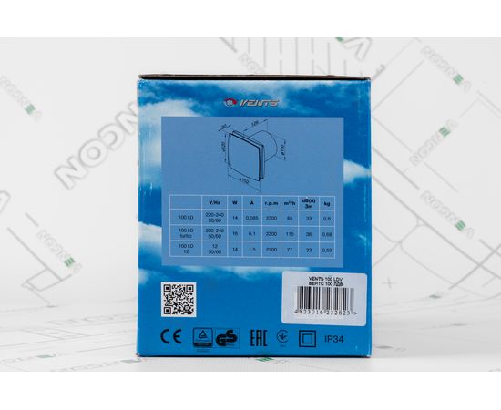 Витяжний вентилятор Вентс 100 ЛДВ, зображення 7