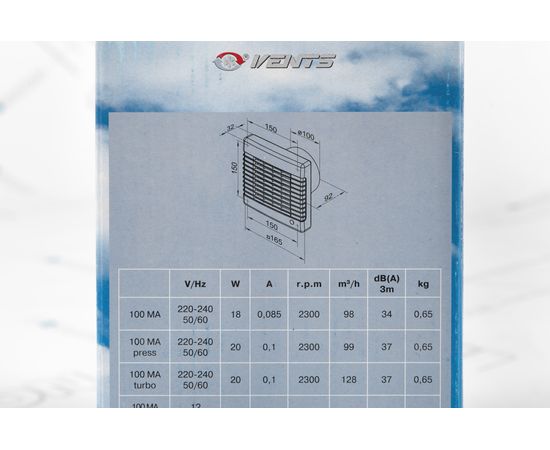 Витяжний вентилятор Вентс 100 МАТ Л, зображення 7