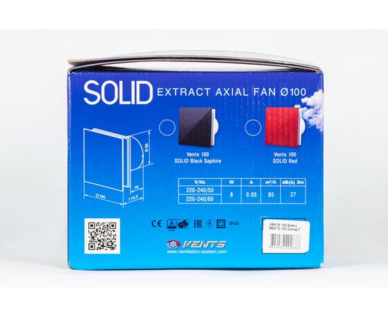 Витяжний вентилятор Вентс 100 Солід Л, зображення 10