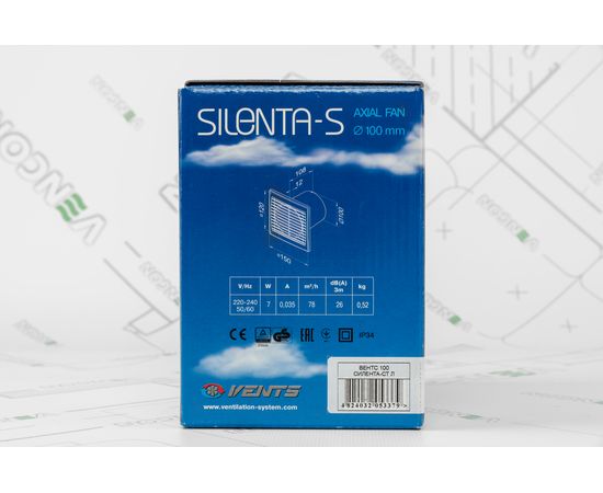 Витяжний вентилятор Вентс 100 Сілента-СТ Л, зображення 7