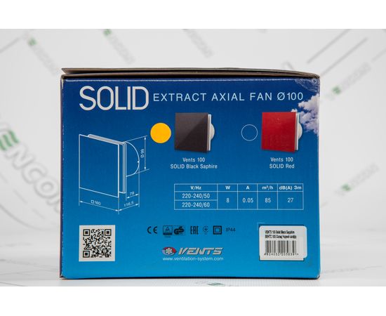 Вытяжной вентилятор Вентс 100 Солид черный сапфир, изображение 9