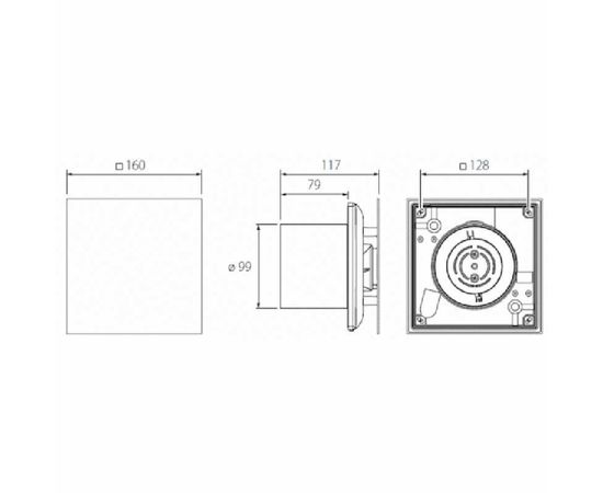 Вытяжной вентилятор Вентс 100 Солид Т, изображение 2