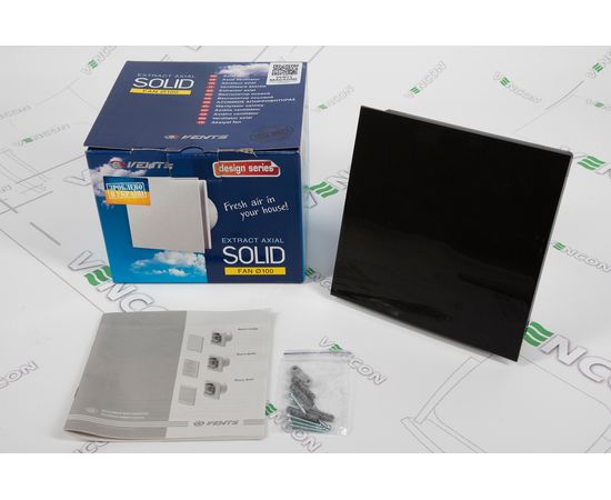 Витяжний вентилятор Вентс 100 Солід T Л чорний сапфір, зображення 6