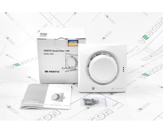 Витяжний вентилятор Вентс Квайт-Диск 100, зображення 10