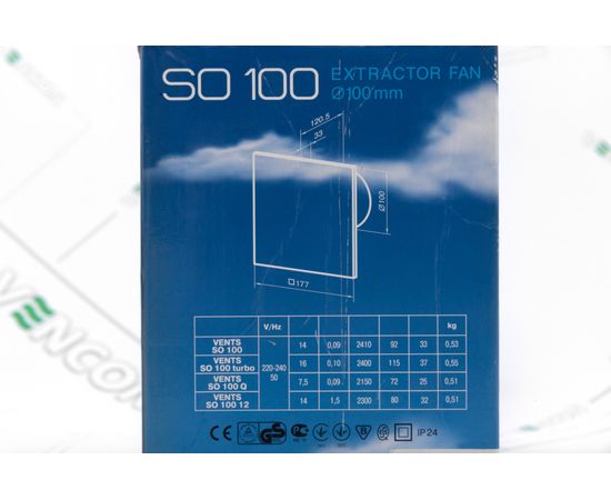 Витяжний вентилятор Вентс СО 100 ТН Л, зображення 9