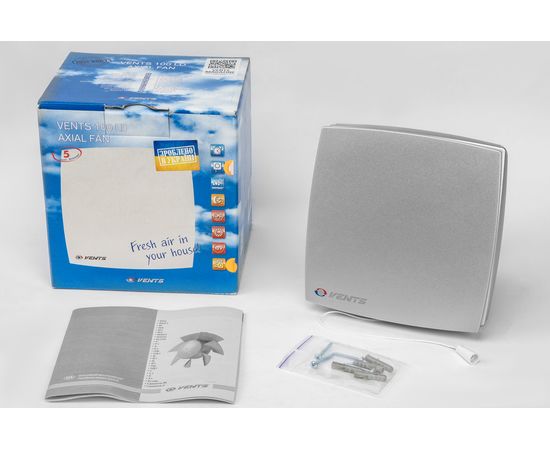 Вытяжной вентилятор Вентс 100 ЛДВ алюминий матовый, изображение 9