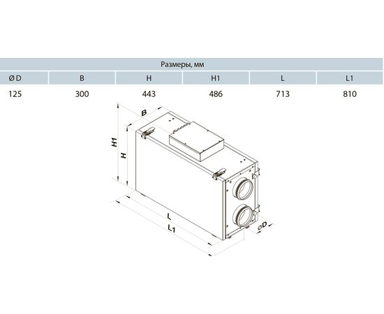 Припливно-витяжна установка Вентс ВУЕ 300 Г2 мини ЕС А2, зображення 3