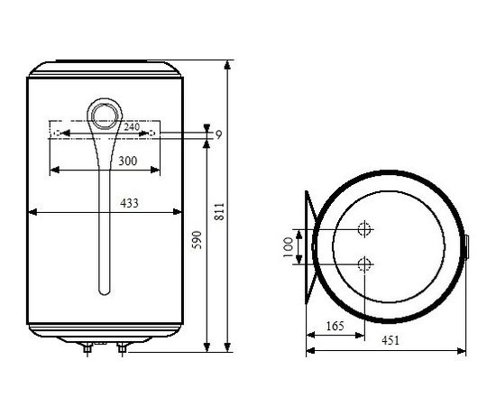 Бойлер Atlantic O'Pro Turbo VM 80 D400-2-B 2500W, изображение 2