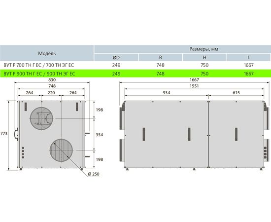 Приточно-вытяжная установка Вентс ВУТР 900 ТН Г ЕС А18, изображение 3