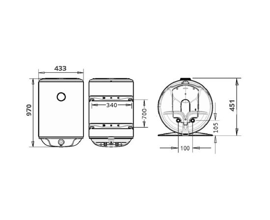 Бойлер Atlantic O'Pro Profi VM 100 D400-1-M, изображение 7