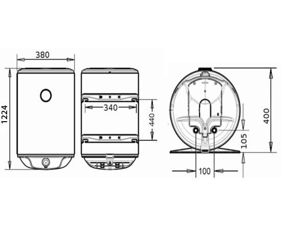 Бойлер Atlantic Steatite Slim VM 80 D325-2-BC, изображение 2