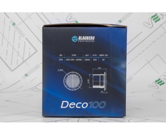 Витяжний вентилятор Blauberg Deco 100 T, зображення 7