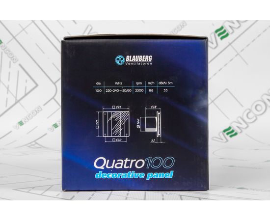 Витяжний вентилятор Blauberg Quatro 100 H, зображення 6