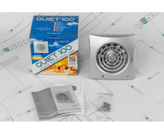 Вытяжной вентилятор Вентс 100 Квайт Алюминий лакированный, изображение 7