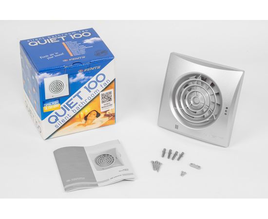 Витяжний вентилятор Вентс 100 Квайт Алюміній матовий, зображення 7