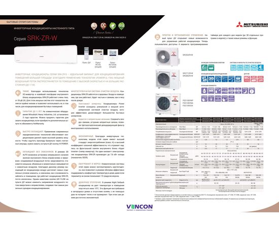 Кондиционер сплит-система Mitsubishi Heavy SRK71ZR-W/SRC71ZR-W, изображение 2