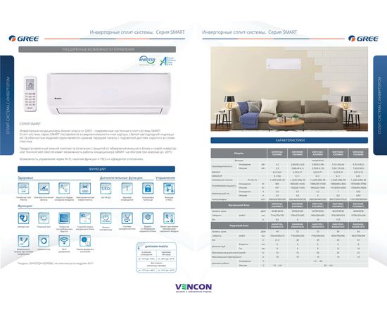 Кондиционер сплит-система Gree Smart GWH12QC-K3DNB6G, изображение 2