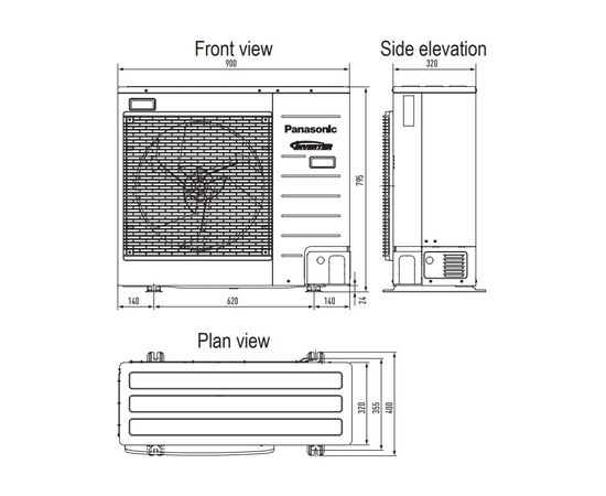 Тепловой насос Panasonic Aquarea High Performance KIT-WC09H3E5 (Bi-Bloc, 9 кВт, 220 В), изображение 8