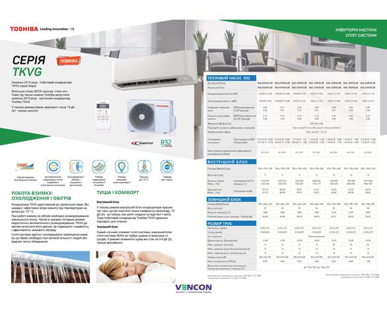 Кондиционер сплит-система Toshiba RAS-18TKVG-UA/RAS-18TAVG-UA, изображение 2