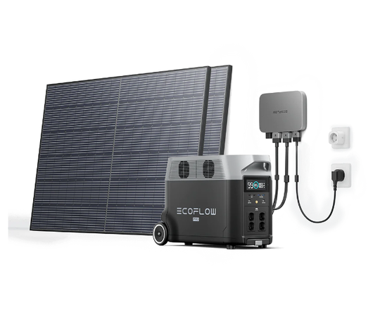 Комплект EcoFlow PowerStream - мікроінвертор 600W + зарядна станція Delta Pro та сонячні панелі 2х400