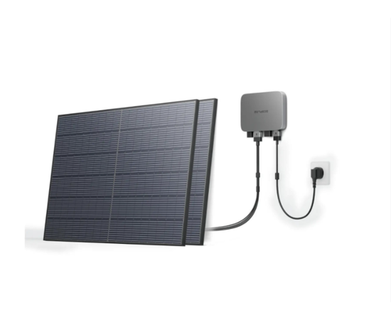 Комплект EcoFlow PowerStream - мікроінвертор 800W та сонячні панелі 2х400, зображення 2